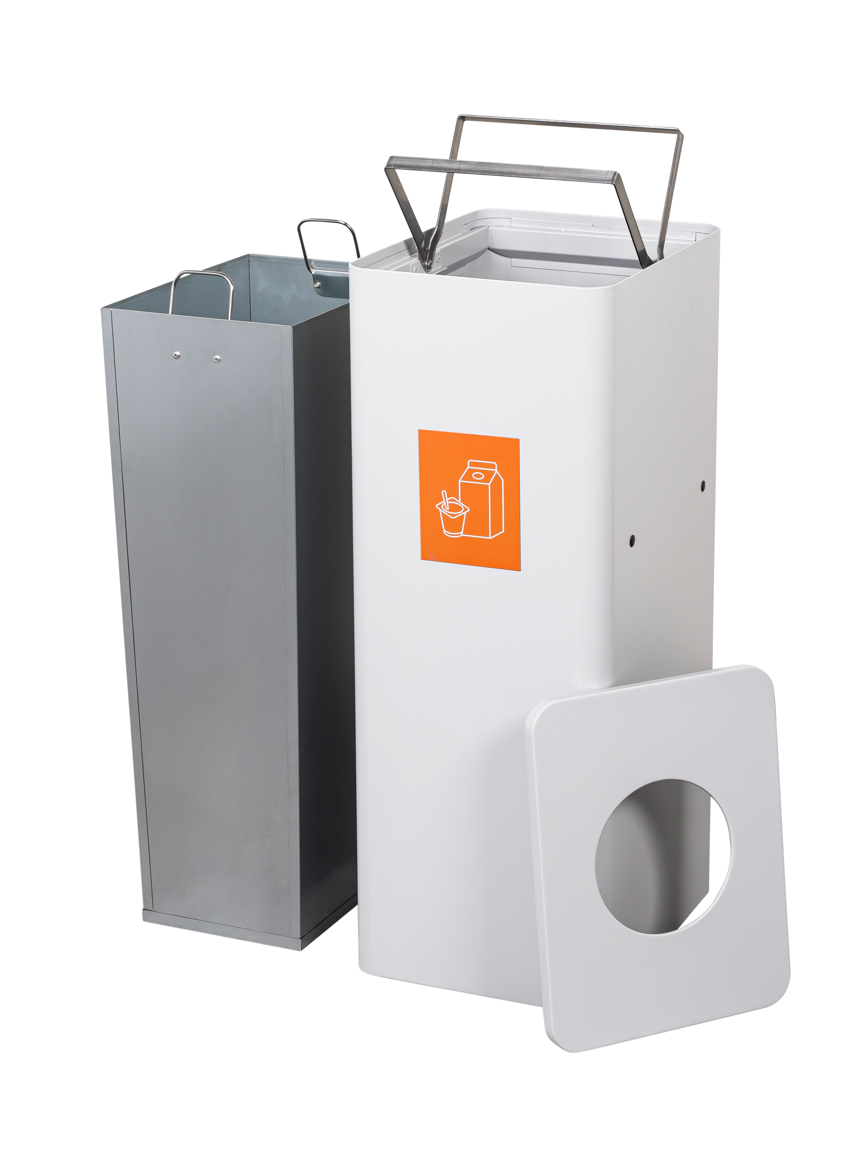 Waste Bin Ergofy with inner bin 60-liter white