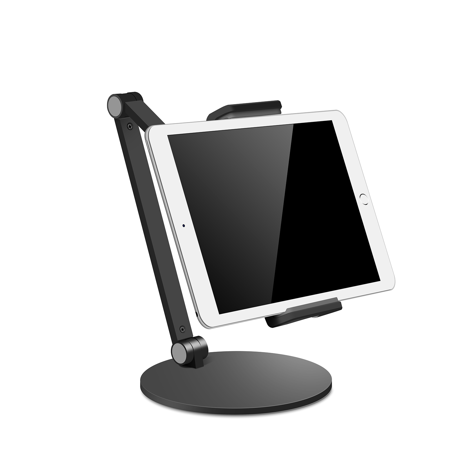 Tablet Stand Ergofy round base black