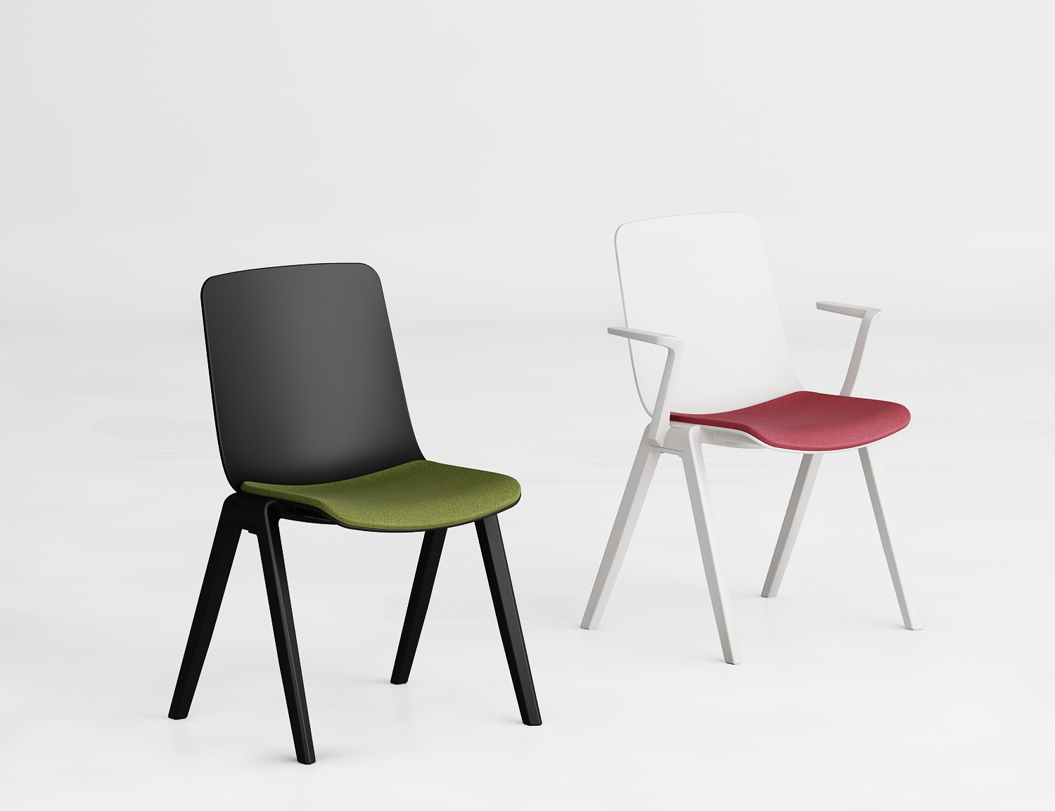 Ergofy conference chair white with writing desk